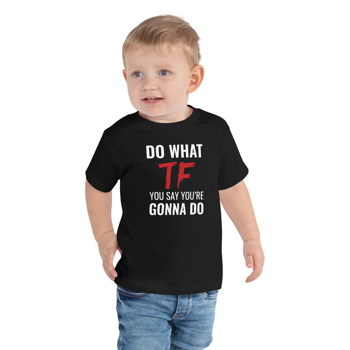 Do What You Say Toddler Staple Tee Black