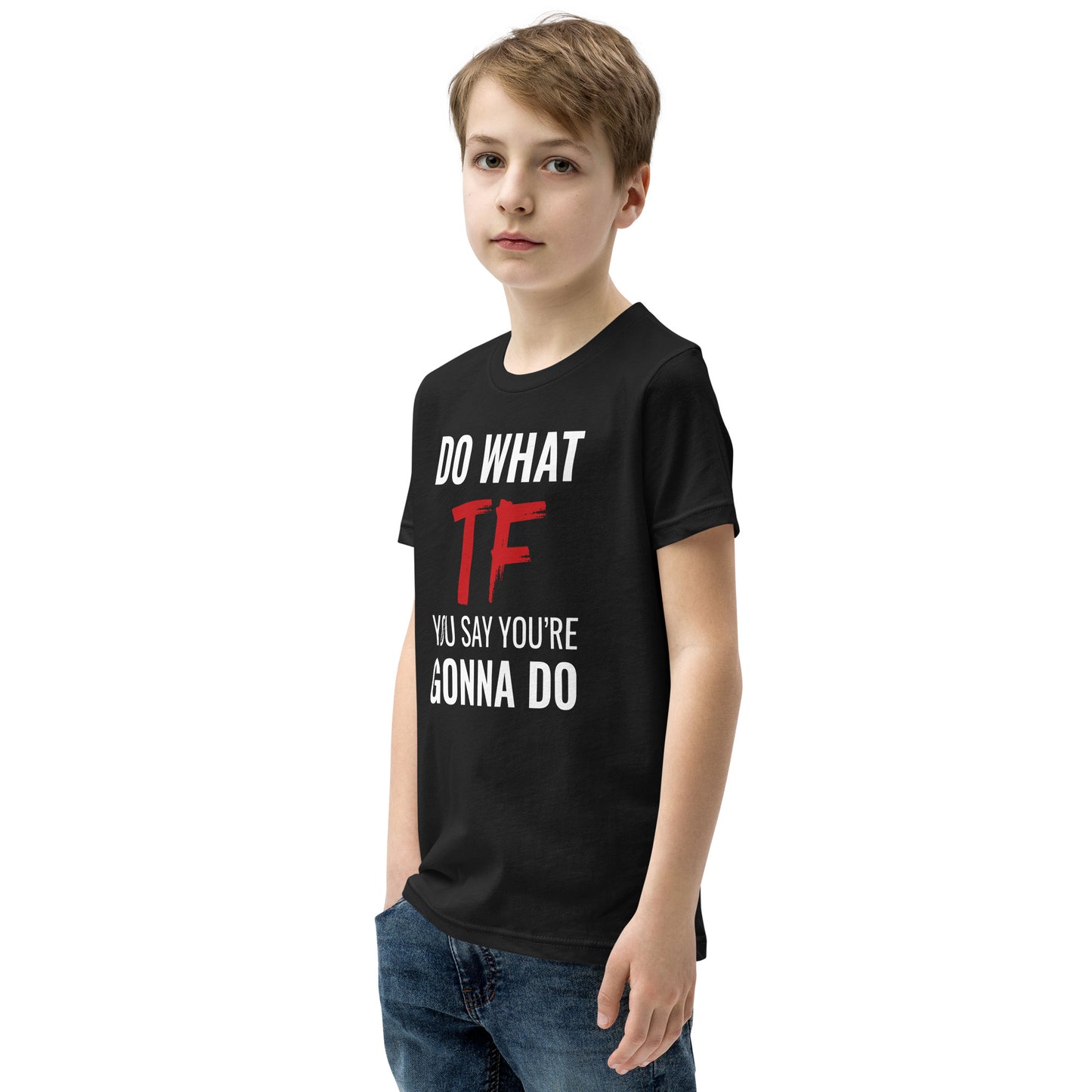 Do What You Say Youth Staple Tee Black